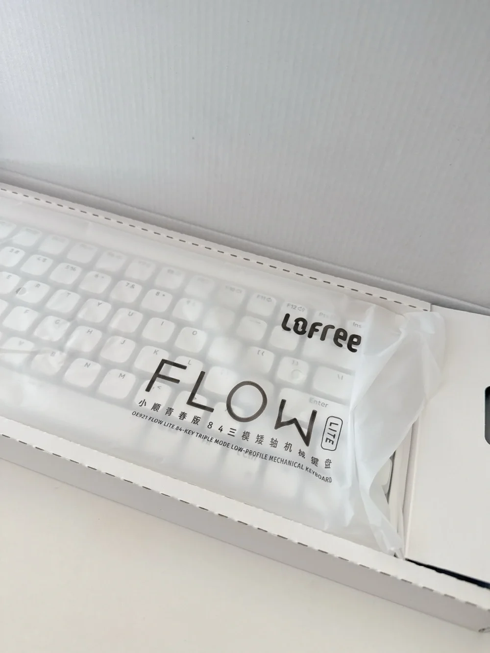 LOFREE Flow Lite Wireless Mechanical Keyboard 84-Key 75% Off White Low Profile